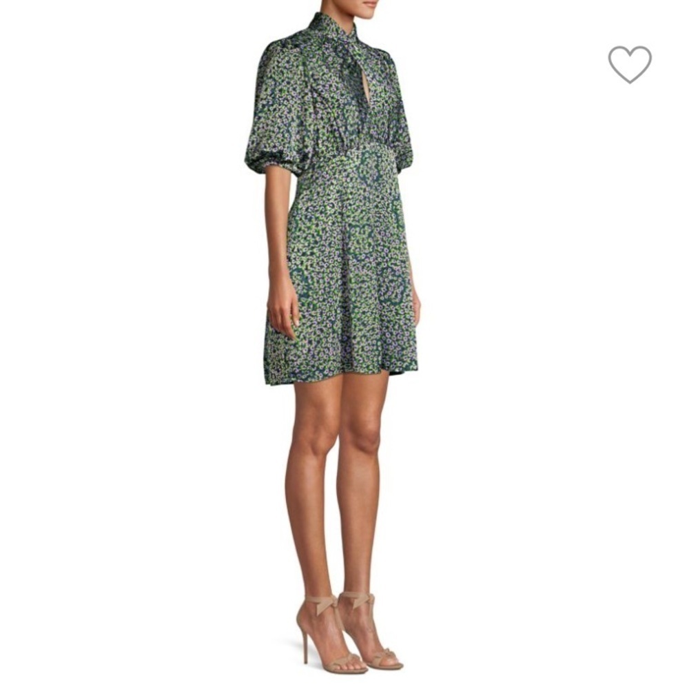 Kate Spade flair flora devore Floral Puff Sleeve Dress - Picture 2 of 9
